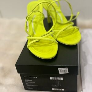 Alexander Wang Women's Neon Yellow Strappy Sandals